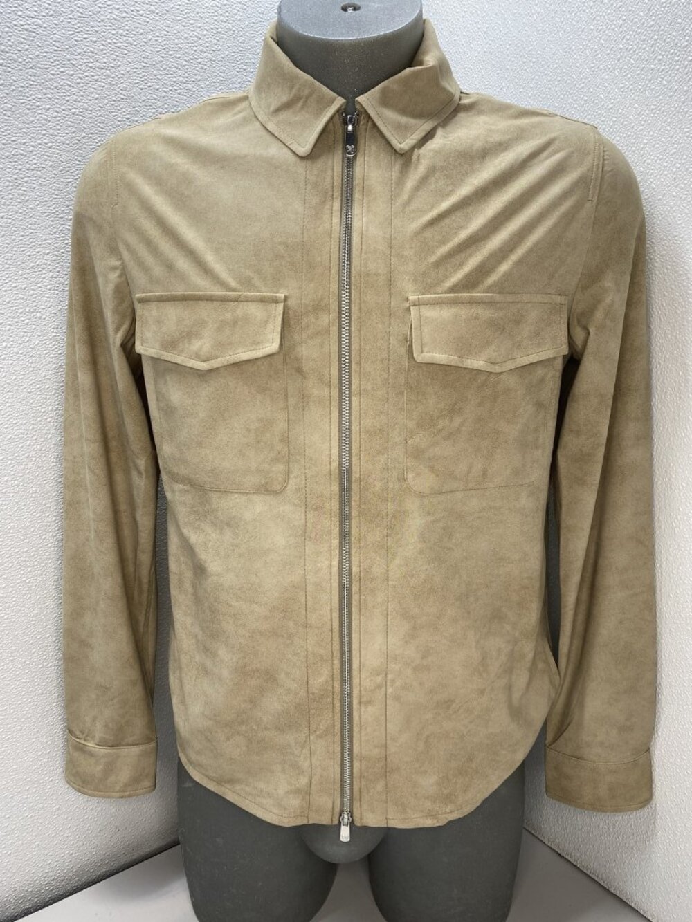 Marco Pescarolo Mens Overshirt Beige Size 42 Urus Full Zip Up Polyamide Blend